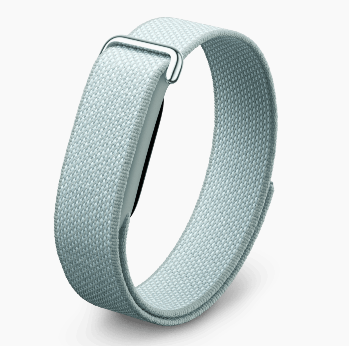 Fitbit Air fitness tracker with a soft woven band and metallic clasp
