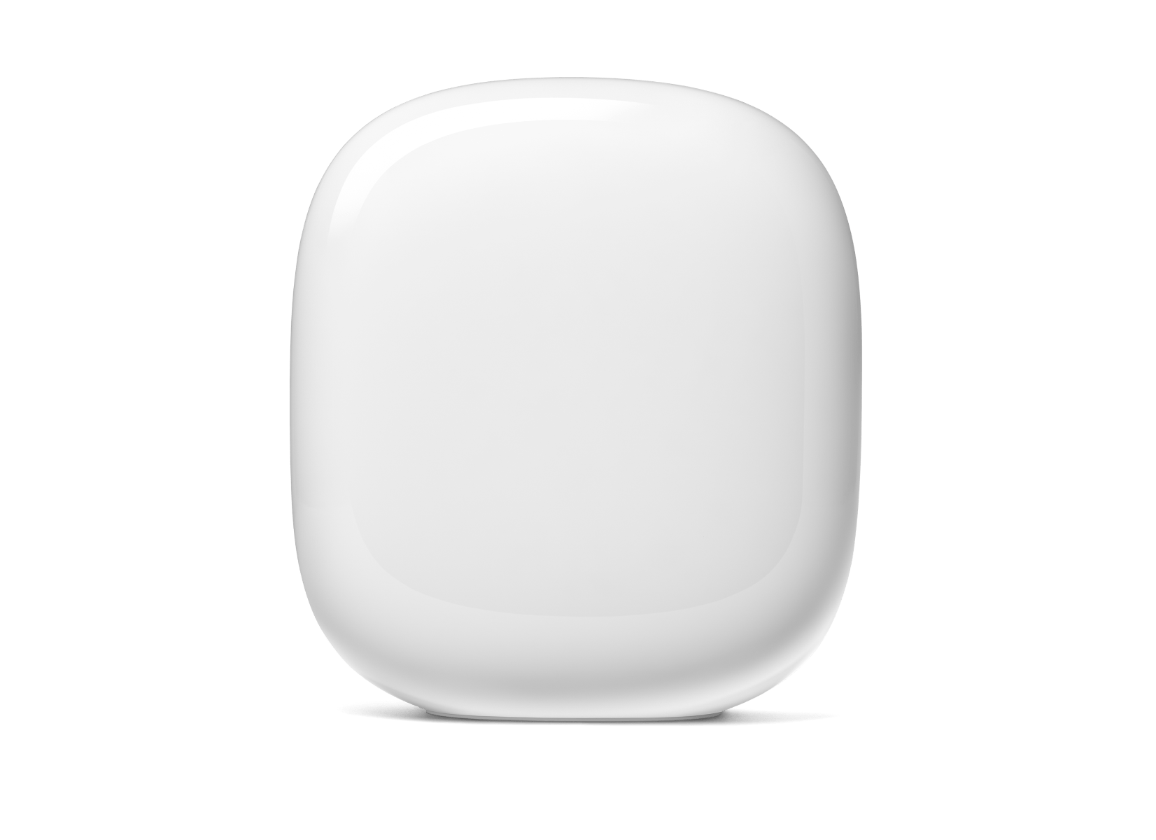 Nest Wifi Pro device in soft white against a dark background
